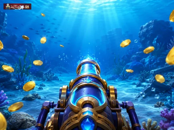 Momen permainan Happy Fishing dengan target ikan dan elemen bonus